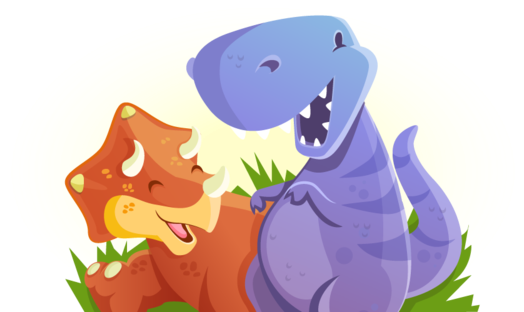 Dinosaurs - Frame Dinosaur Cartoon Png (640x360), Png Download