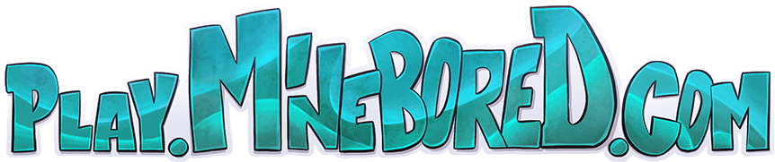 Minebored Random Minecraft Server - Art (862x181), Png Download