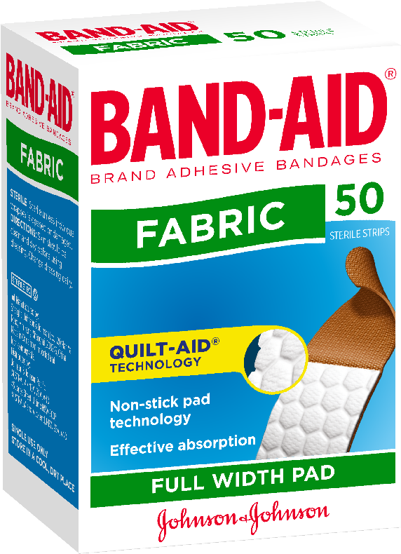 Ba Fabric Strip 50 - Johnson & Johnson Band-aid Adhesive Bandages Fabric (800x800), Png Download