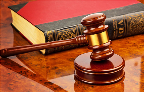 Gavel Of A Judge In Court With Law Book - Court (970x340), Png Download