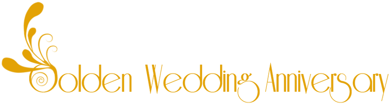 Of Deweddingjpg Com Clip Art - Golden Wedding Anniversary Clip Art (820x237), Png Download