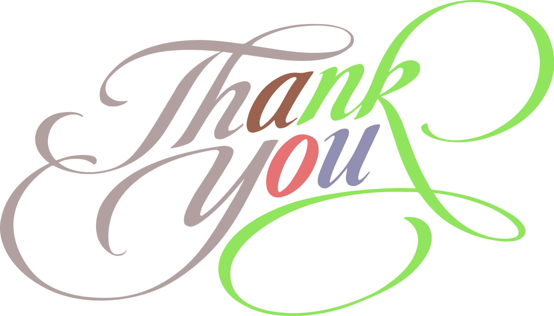 Thank You Colorful Fantastic Text Clipart - Thanks Images With Name (1856x1058), Png Download
