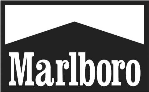 Source - - Marlboro Logo Black And White (500x500), Png Download