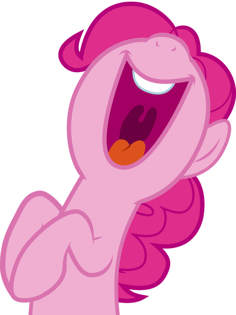 Uponia, Laughing, Nose In The Air, Open Mouth, Pinkie - Pinkie Pie Laugh (769x1024), Png Download