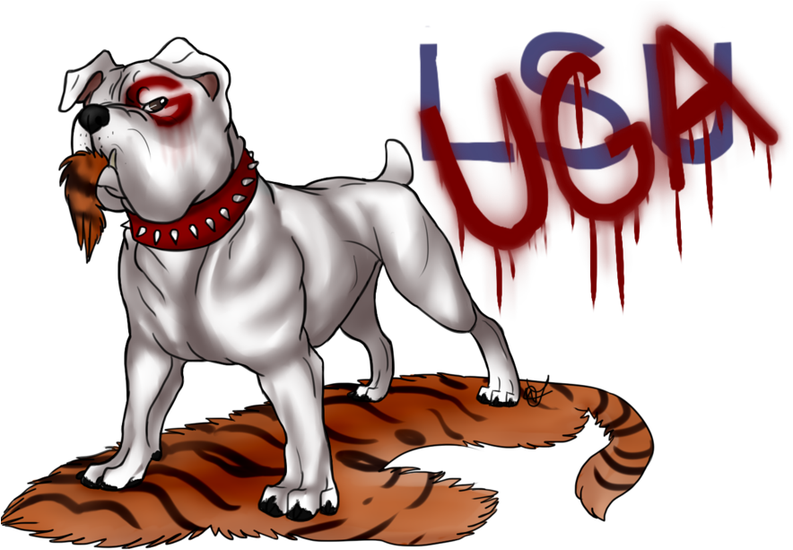 Georgia Bulldog - Graffiti Bulldogs (900x675), Png Download