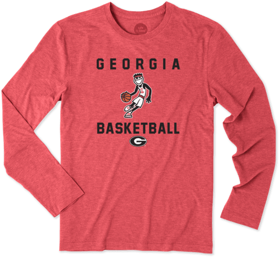 Men's Georgia Bulldogs Jake Athlete Long Sleeve Cool - Life Is Good Shirt (570x570), Png Download