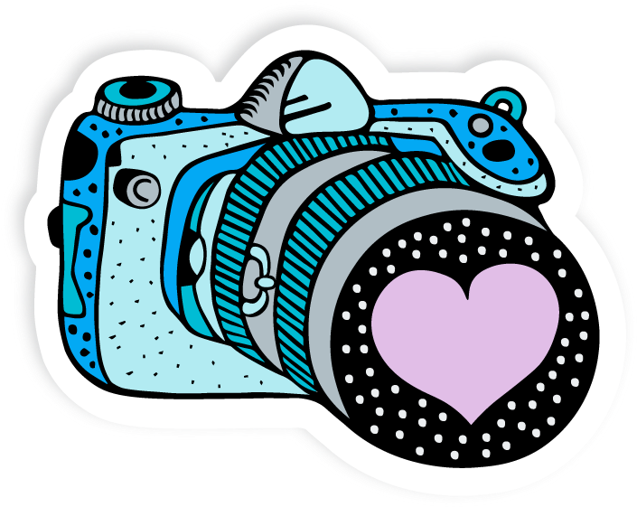 Vintage Camera Vinyl Sticker - Sticker Vintage Png (1175x1466), Png Download