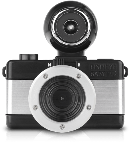 #lomography Fisheye Baby 110 Metal - Lomography Fisheye Baby 110 Film Camera (metal) (470x519), Png Download