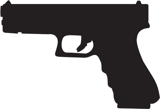 Glock 19 Silhouette - Glock 17 (1280x548), Png Download
