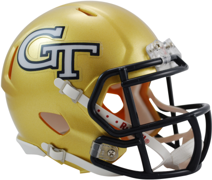 Georgia Tech Yellow Jackets Ncaa Speed Mini Helmet - Georgia Tech Yellow Jackets Helmet (475x429), Png Download
