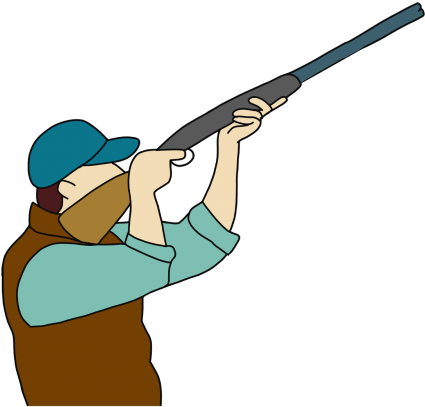 Animals Shooting,rifle,gun,men, - Hunter Cartoon Png (500x500), Png Download