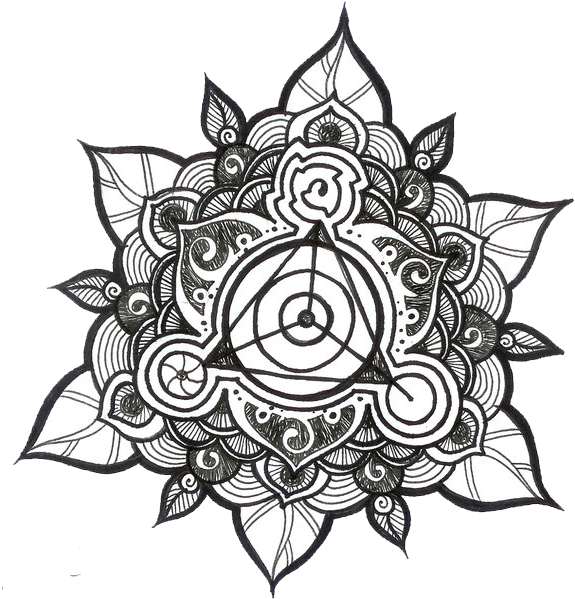 Mandala Tattoos Resolution - Mandala Design Png Transparent (600x627), Png Download