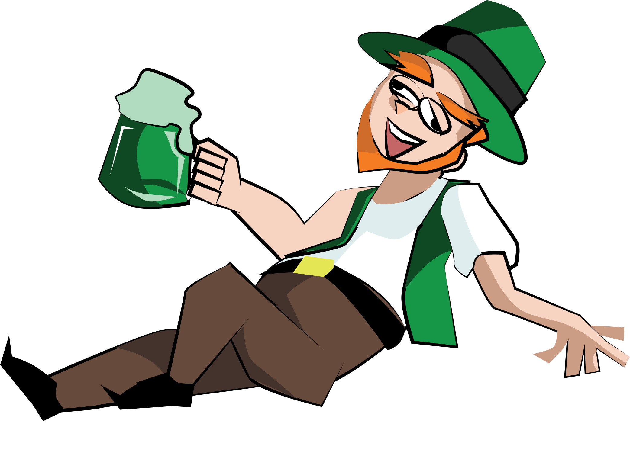 This Free Icons Png Design Of Drunk Leprechaun (2085x1510), Png Download