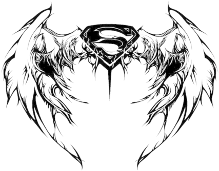 Tattoo Png - Superman Logo With Wings Tattoo (500x367), Png Download