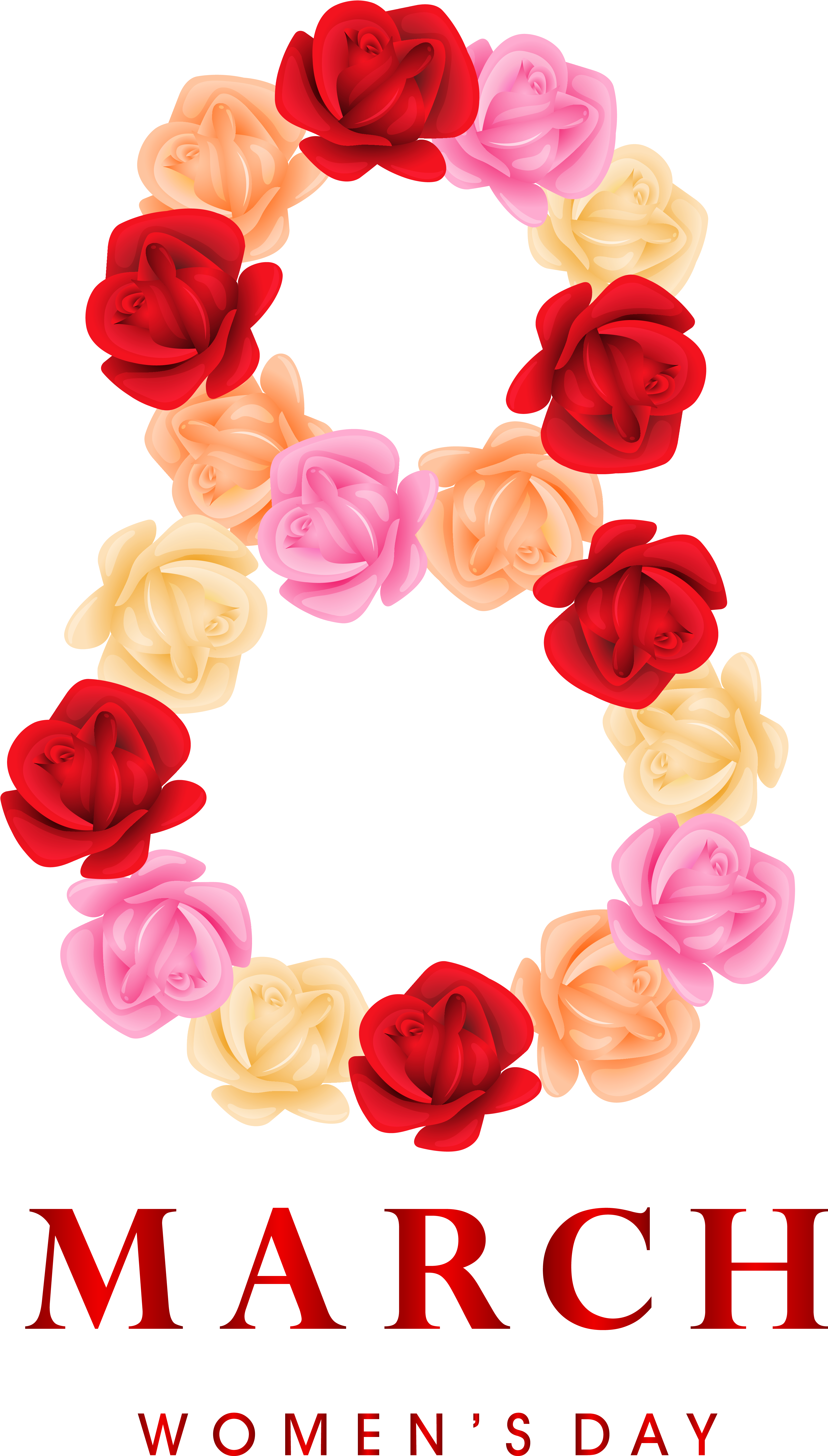 Quotes Clipart Red - 8 March Women's Day Png (3733x6157), Png Download