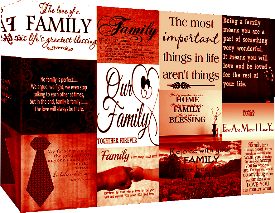 Family Quotes In Red (920x697), Png Download