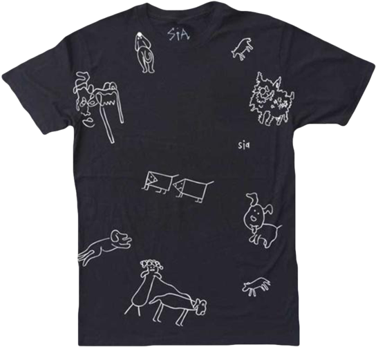 All Over Tattoo Print Black Tee - Reindeer (600x600), Png Download