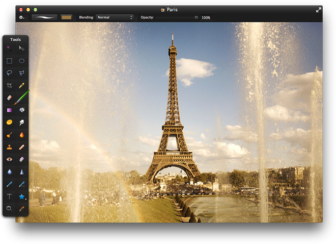 The Vintage Effect - Eiffel Tower (660x478), Png Download