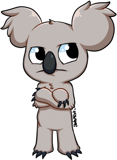Nomnomcute Angry Koala - Koala Nom Nom From We Bare Bears (395x541), Png Download