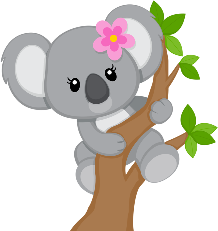 Koala Craft, Watercolor Animals, Koalas, Koala Bears, - Koala Clipart (751x800), Png Download