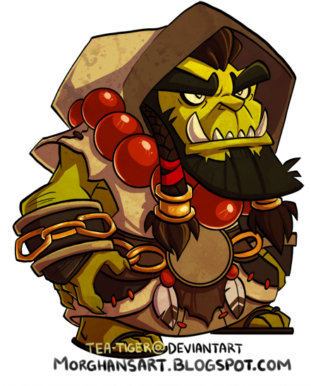 Did This A While Ago And Never Posted It - Thrall Cartoon (480x570), Png Download