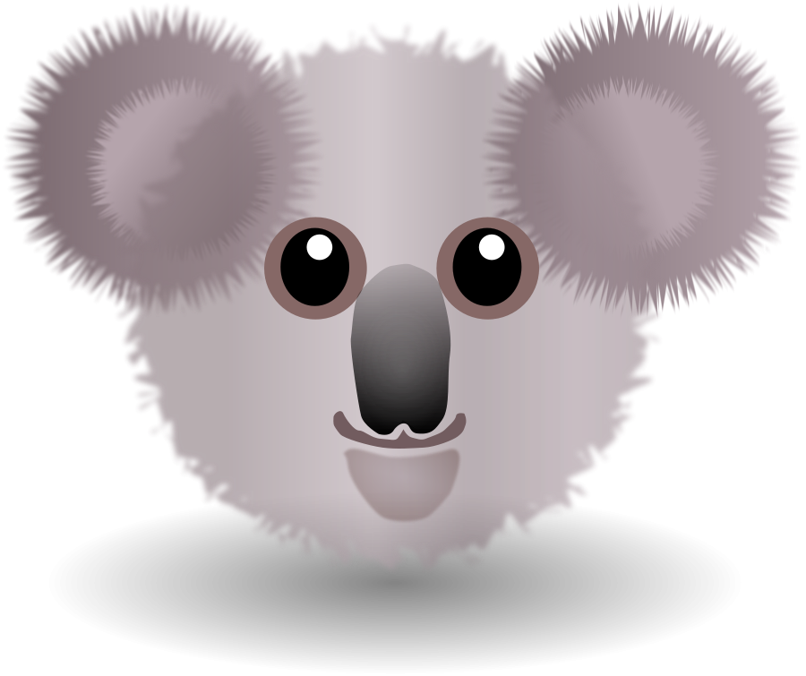 How To Set Use Funny Koala Face Cartoon Clipart (900x755), Png Download