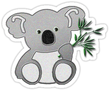 Koala Bear Sticker - Koala (375x360), Png Download