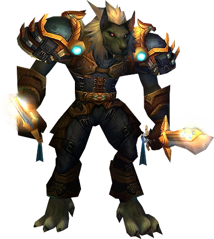 The Playable Worgen Are Worgen Not Human - Wow Vanilla Worgen (420x469), Png Download