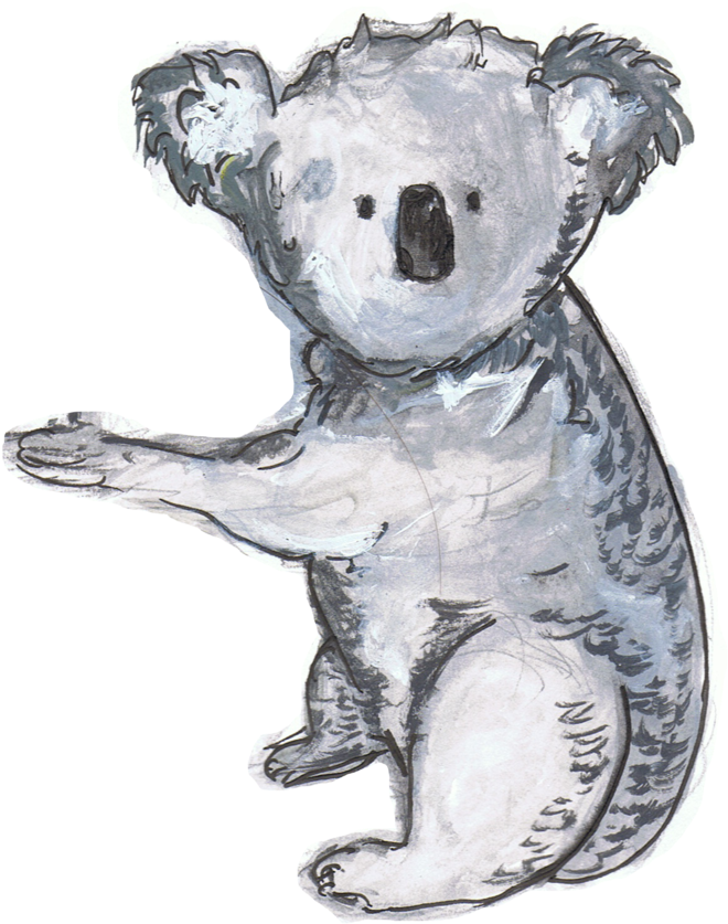 K - Koala - Clip Art (1000x932), Png Download
