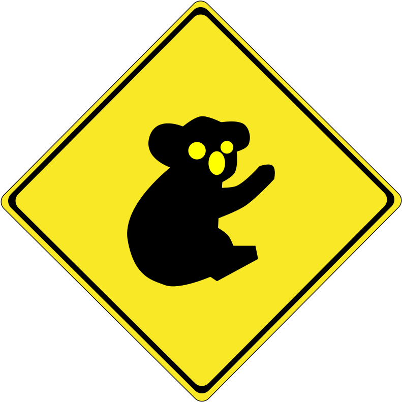 Warning Koalas Ahead - Crosswalk Sign (800x800), Png Download