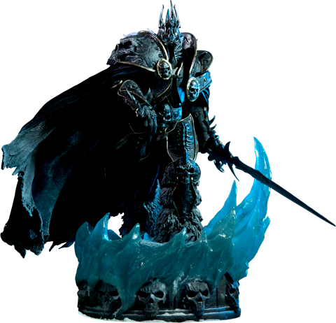 19" World Of Warcraft Polystone Statue Arthas - World Of Warcraft Arthas 1:5 Scale Statue By Sideshow (480x462), Png Download