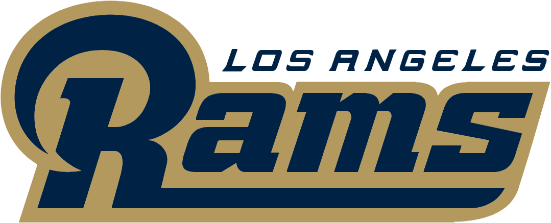 Los Angeles Rams Textlogo - La Rams Logo Png (1079x437), Png Download
