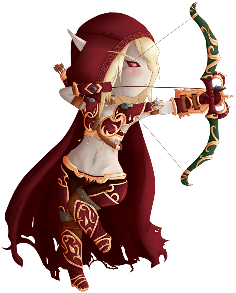 World Of Warcraft Sylvanas Chibi By Gumimonster - World Of Warcraft Chibi (816x979), Png Download
