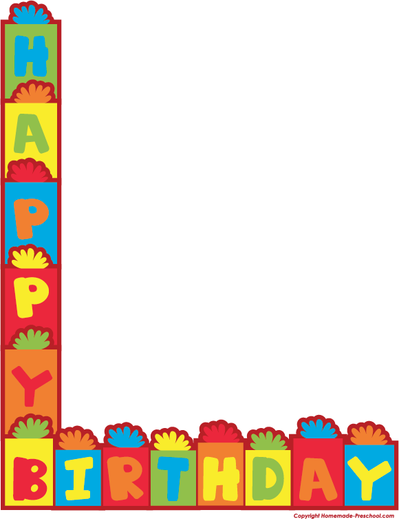 Clip Art Royalty Free Library Free Happy Birthday - Happy Birthday Border Clipart (580x753), Png Download