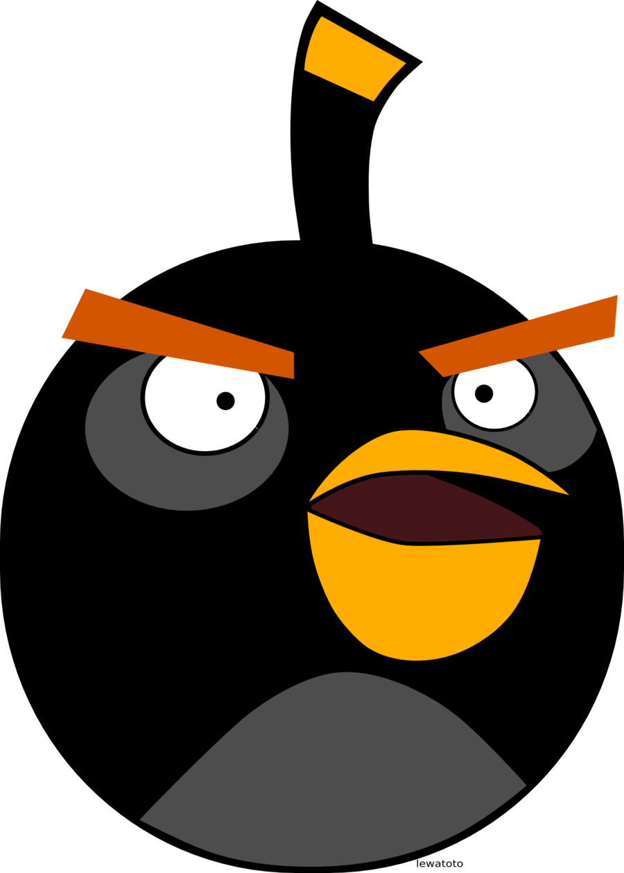 Image Black Bird Angry Birds By Lewatoto D4glkhp Png - Black Angry Bird Png (900x1258), Png Download