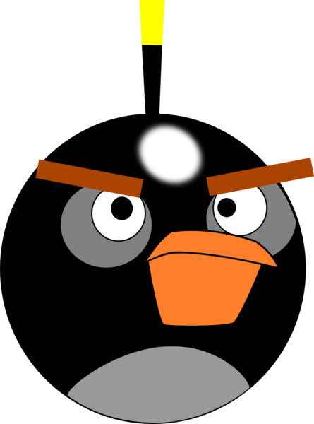Angry Birds [png] - Cartoon (445x600), Png Download