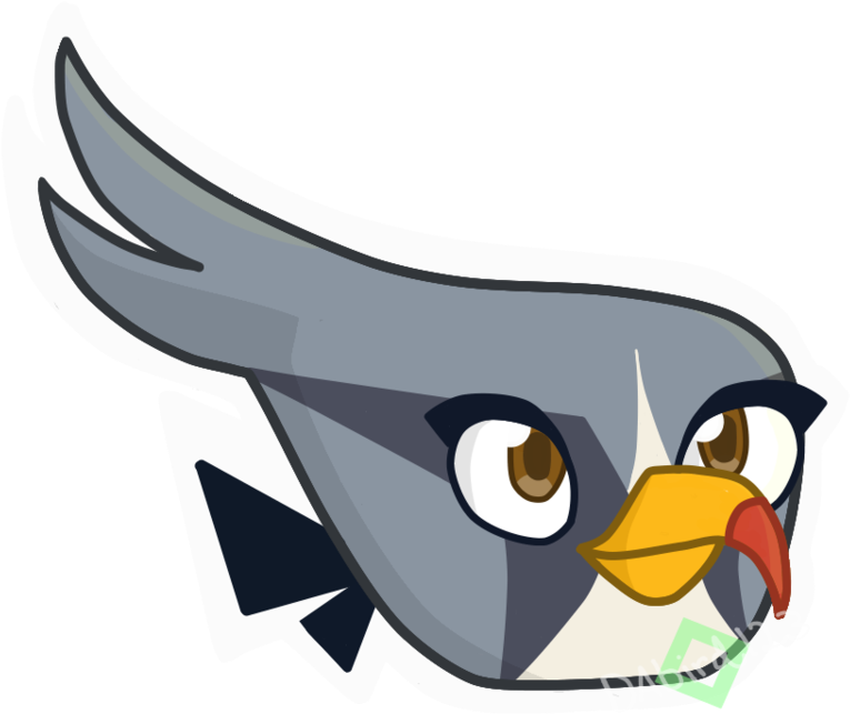 Angry Birds 2 Angry Birds Space Clip Art - Silver From Angry Birds (1024x834), Png Download