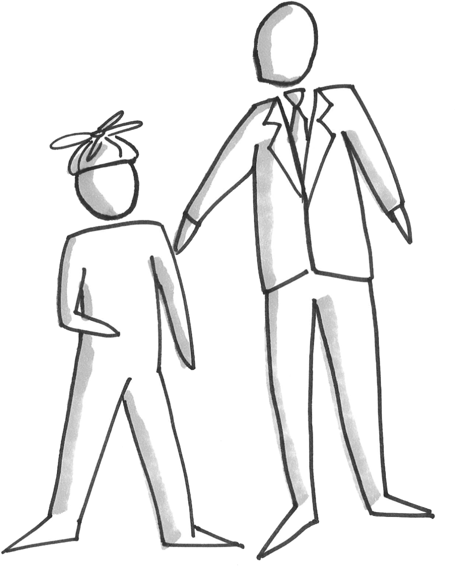 Younger Person And Older Person - Illustration (944x1200), Png Download