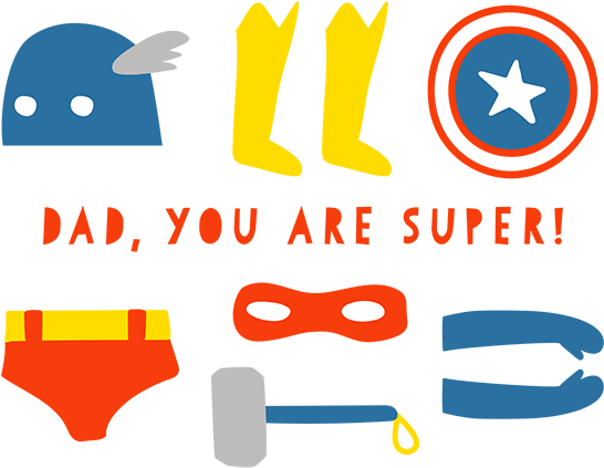 Postable755superdad - Super Dad Card (598x462), Png Download
