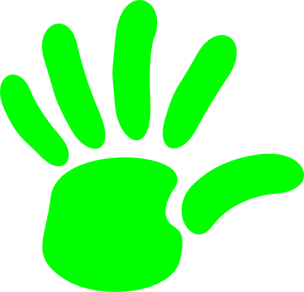 How To Set Use Green Hand Print Clipart (600x577), Png Download
