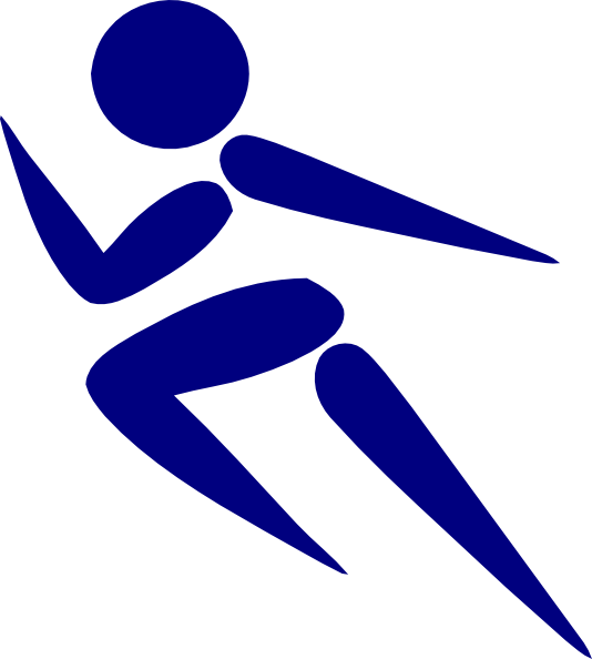 Tnt Girl Running Clip Art At Vector Clip Art - Blue Running Clip Art (534x594), Png Download