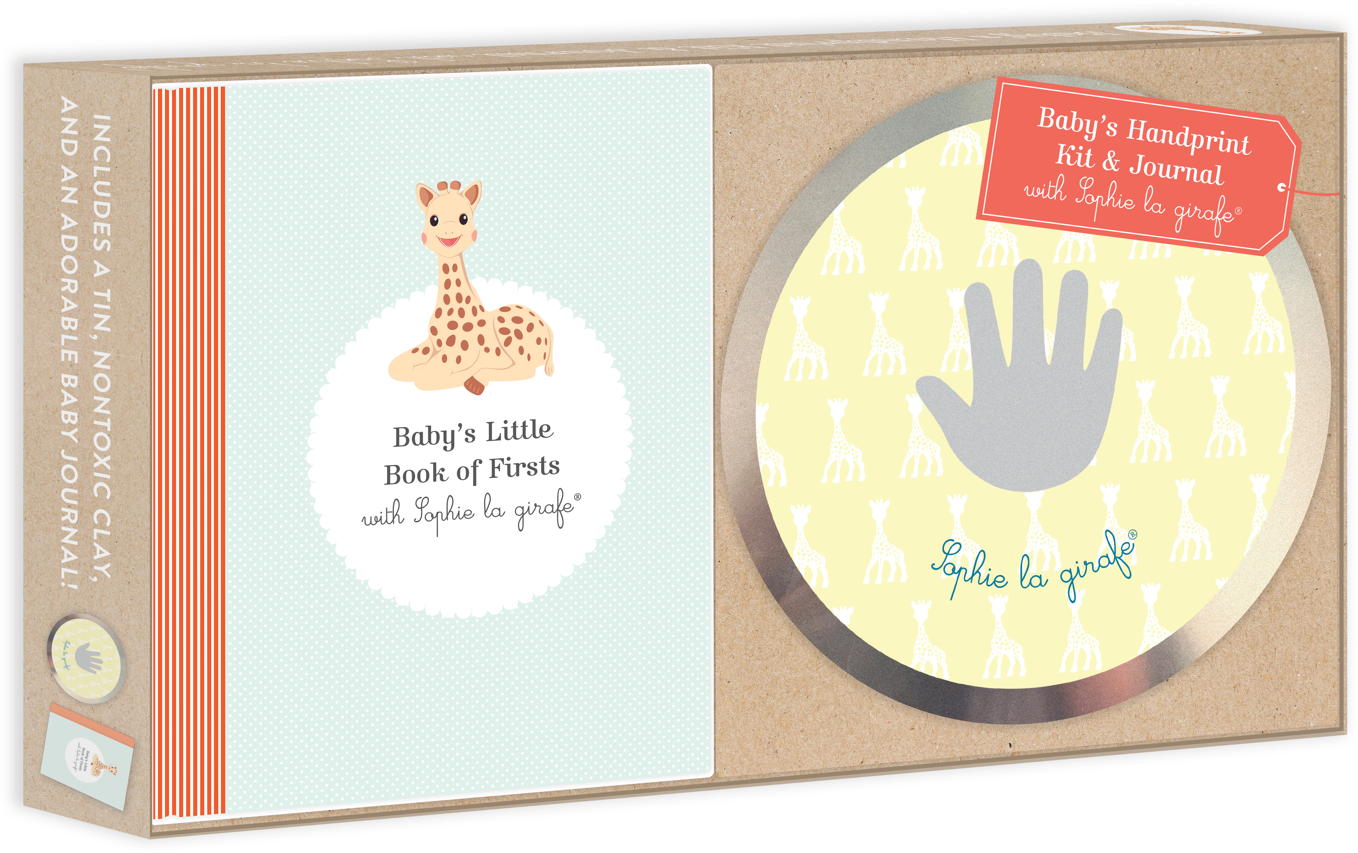 Baby's Handprint Kit And Journal With Sophie La Girafe (6936x5538), Png Download