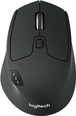 M720 Triathlon Multi-device Wireless Mouse $ - Logitech M720 Triathlon Bluetooth Optical Mouse (black (393x393), Png Download