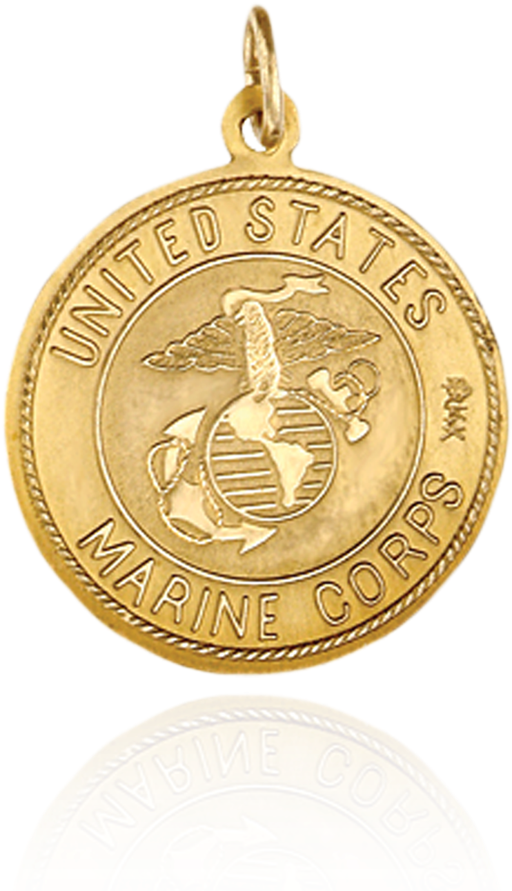 14k Gold Round Saint Christopher Military Medallion - Medalik Złoty Matka Boska (1500x1500), Png Download