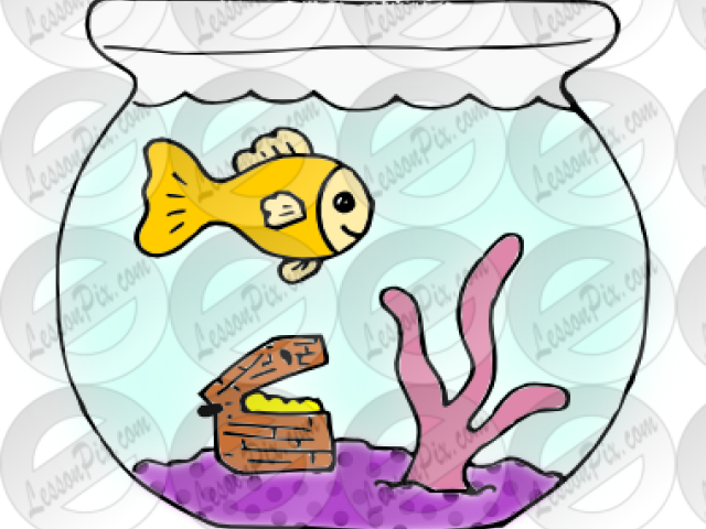 Fish Bowl Clipart Classroom Pet - Clip Art (640x480), Png Download