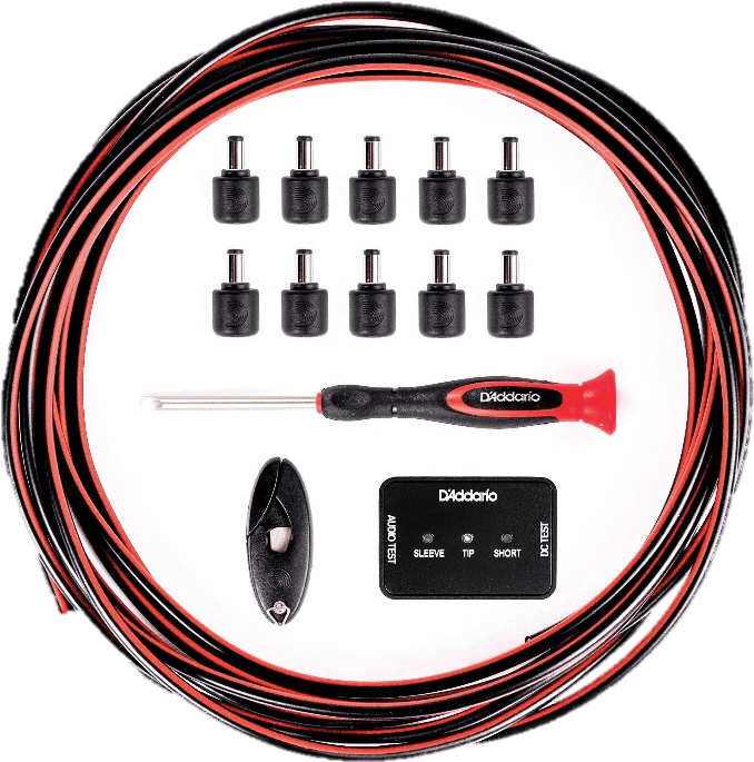 D'addario Diy Solderless Pedalboard Power Cable Kit (852x851), Png Download