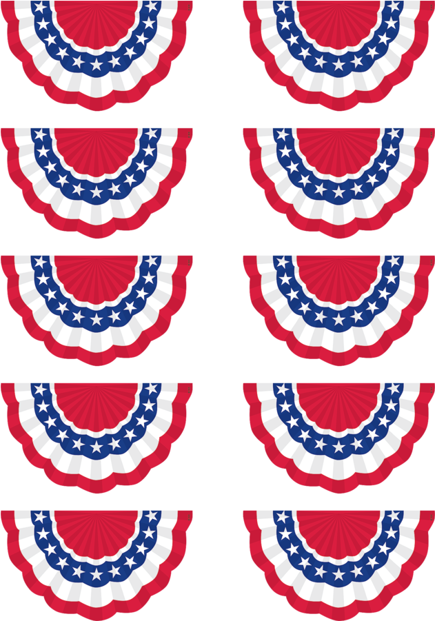 Tcr 5895 Patriotic Bunting Cutouts - Motif (900x900), Png Download