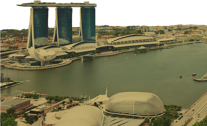 Singapore - Aerial Photography (800x600), Png Download