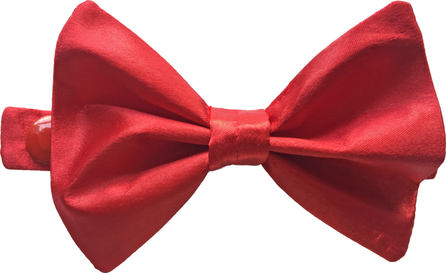 Satin Bow Tie Red - Satin (899x550), Png Download