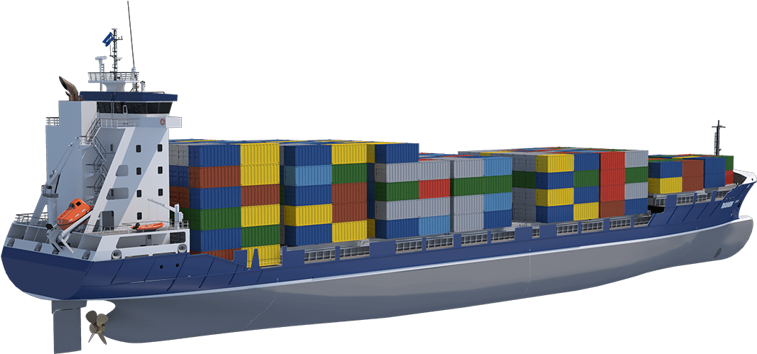 The Damen Container Feeder Has The Flexibility To Handle - Feeder Ship (1300x575), Png Download
